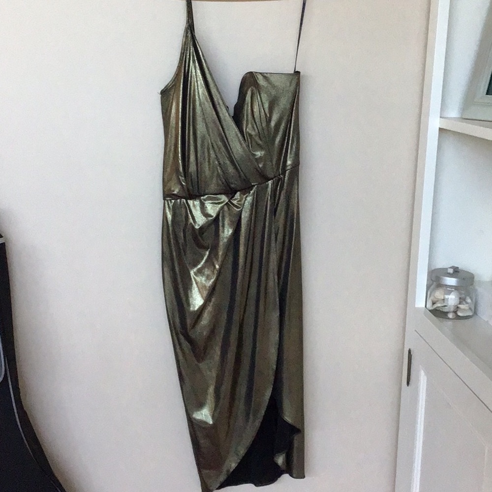 Gold cocktail dress